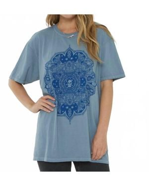 Project Social T Skull Bandana Oversized Tee - Blue