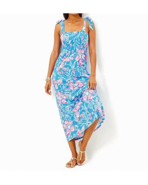 Lilly Pulitzer Kailua Smocked Dress - Blue