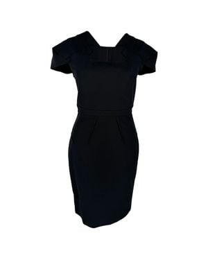 Roland Mouret Square-Neck Midi Dress - Black