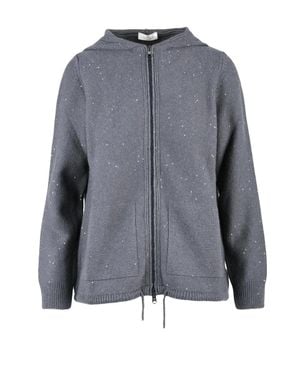 Panicale Sequin Zip Cardigan - Gray