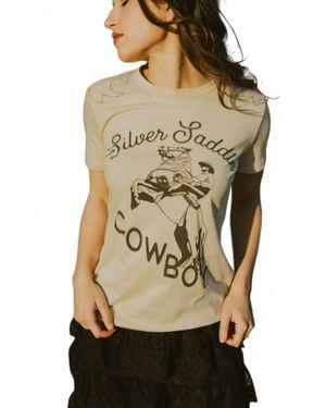 Rodeo Quincy Saddle Cowboy Tee - Natural
