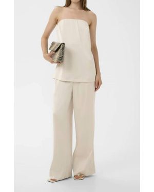 Gestuz Sonya Wide Leg Pants - Natural