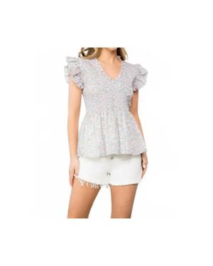 Thml Evie V-Neck Top - Black