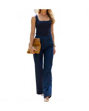 Modafleur Tyler Square Neck Tank Top - Blue