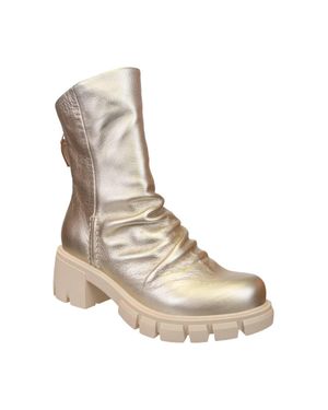 Naked Feet Protocol Heeled Mid Shaft Boots - Natural