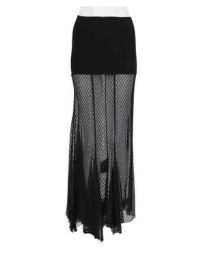 Isabel Marant Sheer Mesh Detail Fitted Maxi Skirt - Black