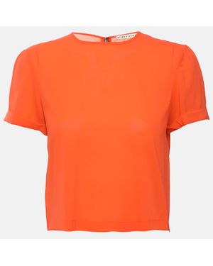 Alice + Olivia Stretch Silk Tops - Orange