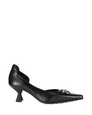 Marine Serre Slip-On Shoe With Logo Plaque - Black