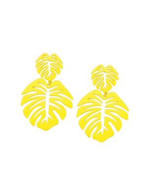 SOH Leaf Drop Earrings - Yellow