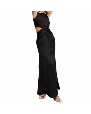 TFNC London Deep V Back Maxi Dress - Black