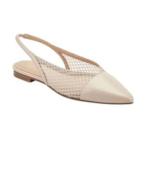 Marc Fisher Davin Slingback Flat Sandal - White