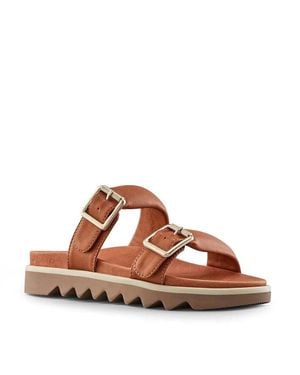 Cougar Shoes Nifty Sandals Leather Buckle Strap Comfort Slide Rhs8789 - Brown