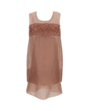 HUI Ivo Lotus Mini Dress - Brown