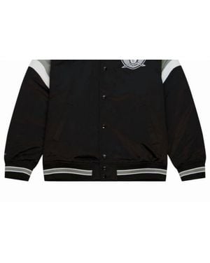 Mitchell & Ness Nfl Oakland Raiders Heavyweight Satin Jacket - Black