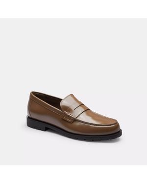 COACH Reagan Penny Loafer - Brown