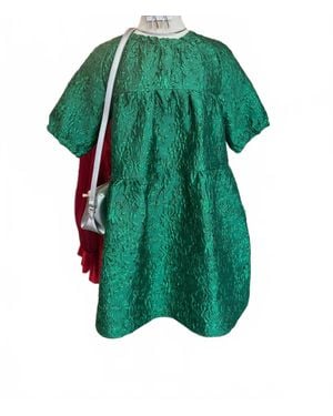 Before You Jacquard Dress - Green