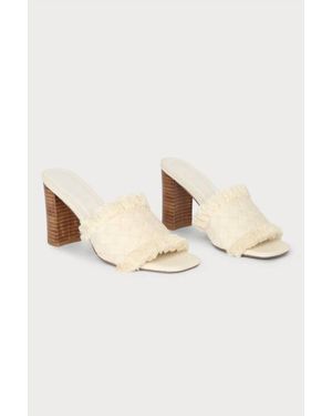 Billini Cayra Woven Fringe Heel - Natural