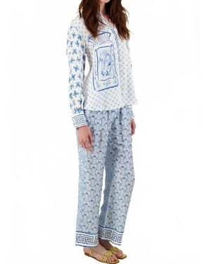 ME 369 Bailey Straight Leg Track Pants - Blue