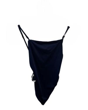 Bella Dahl Square Neck One Piece Swimsuit - Blue