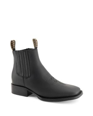 Forastero Western Leather Boots - Black