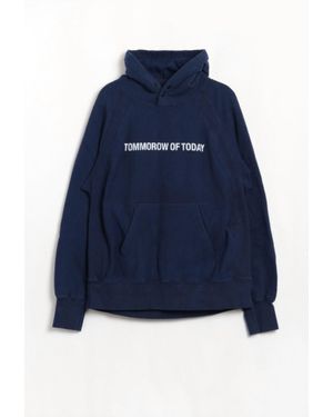 Engineered Garments Printed Raglan Hoodie - Blue