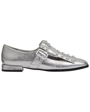 LK Bennett Lkb Zig Leather Flat - White