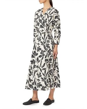 Max Mara Printed Poplin Dress - White