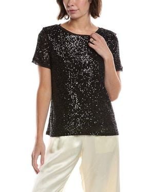 Anne Klein Banded T-Shirt - Black