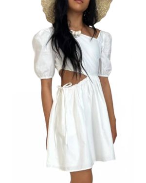 Les Coyotes De Paris Asymmetrical Mini Dress - White