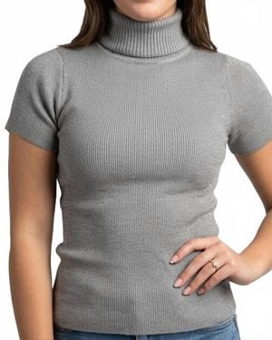 Olivaceous Griffin Mock Neck Sweater - Gray
