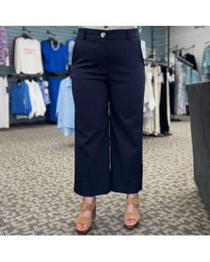 Renuar Trouser Pant With Cuffed Hem - Blue