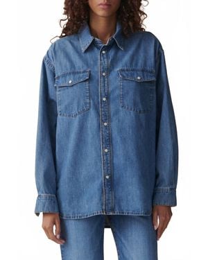 Jeanerica Angela Long Sleeve Denim Shirt - Blue
