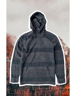 Vissla Eco-Zy Polar Hooded Popover Sweatshirt - Blue