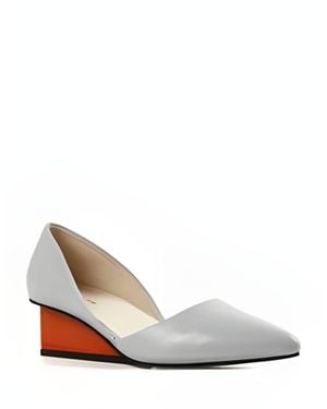 All Black Square Wedge - White