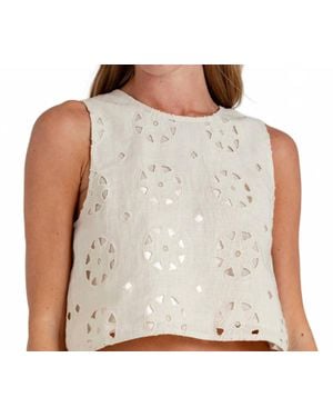 Sundays Rae Linen Top - Natural