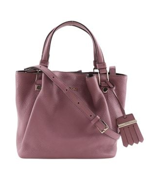 Tod's Flower Bag Calf 2Way Bag - Purple