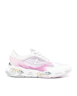 Premiata Polyurethane Graphic Padded Sneakers - Pink