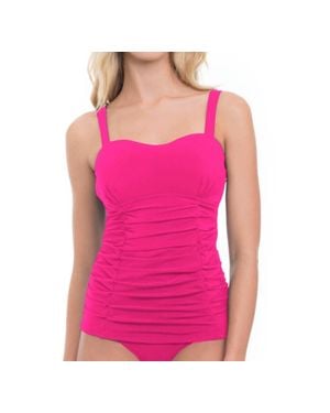 Gottex Origami D-Cup Underwire Tankini Top - Pink