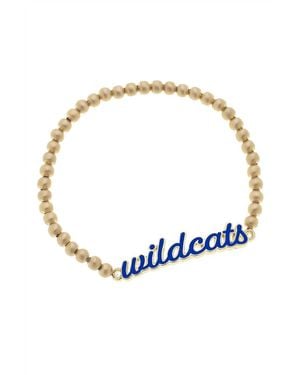 Canvas Style Kentucky Wildcats Enamel Logo Bracelet - White