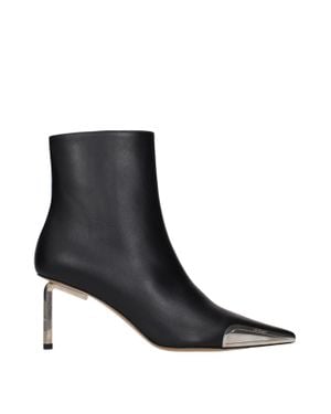 Off-White c/o Virgil Abloh Black Leather Ankle Boots - Eu36/us6
