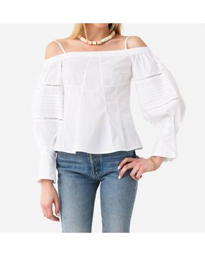 Jonathan Simkhai Puff Sleeve Off-Shoulder Blouse - White