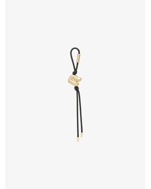Michael Kors Initial-Tone And Speckled Cord Bag Charm - White