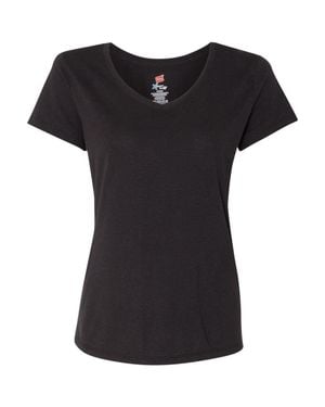 Hanes Perfect-T Triblend V-Neck T-Shirt - Black