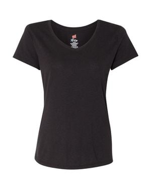 Hanes Perfect-T Triblend V-Neck T-Shirt - Black