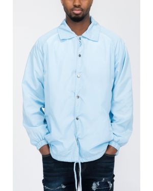 TRUEDAMES Casual Windbreaker Coaches Jacket - Blue