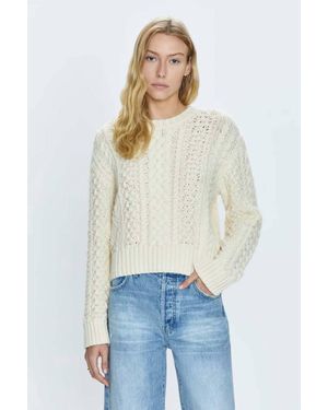 Pistola Quinn Shrunken Fisherman Sweater - White