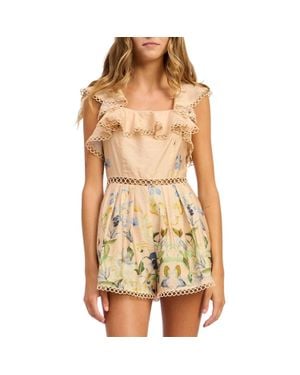 En Saison Carrera Ruffle Romper - Yellow