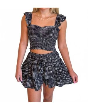 Reset By Jane Dotty Smocked Skort - Blue
