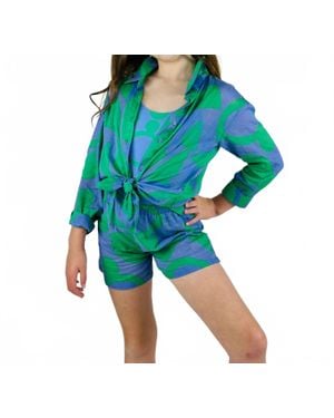 Compañía Fantástica Girl's Summer Vibes Swim Cover Shirt - Green