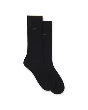 BOSS Two-Pack Of Logo Socks - Black